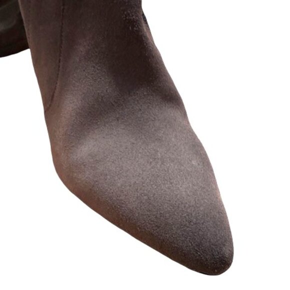 Charles David Grey Suede Microstretch Over-the-Knee Stiletto Boots - Size 8.5 - Picture 5 of 6